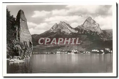 Cartes postales moderne Schillerstein mit Brunnen und Mythen