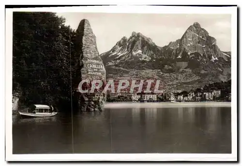 Cartes postales moderne Schillerstein mit Brunnen