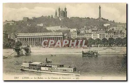 Cartes postales Lyon La Saone Le Coteau de Fourviere