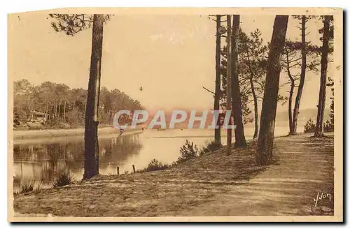 Cartes postales La Douce France Cote d'Argent Hossegor Landes une pittoresque vision du Lac a l'Arrivee