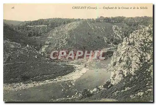 Cartes postales Crozant Confluent de la Creuse et de la Sedelle