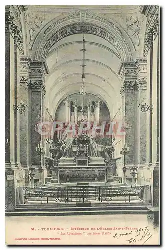 Cartes postales Toulouse Interieur de l'Eglise Saint Pierre Les adorateurs