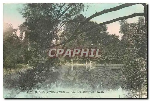 Cartes postales Bois de Vincennes Lac des Minimes