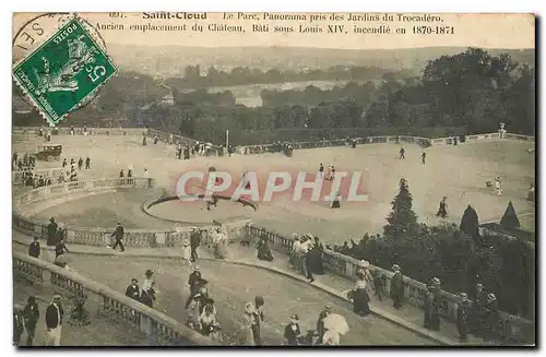 Cartes postales Saint Cloud Le Parc Panorama pris des Jardins du Trocadero