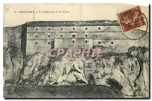 Cartes postales Belfort Le Chateau et le Lion