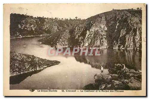 Cartes postales La Creuse Illustree Crozant Le Confluent et le Rocher des Flleuses