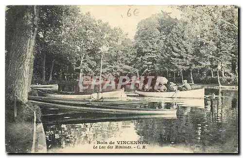 Cartes postales Bois de Vincennes Le Lac des Minimes