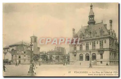 Cartes postales Vincennes La Place de l'Hotel de Ville