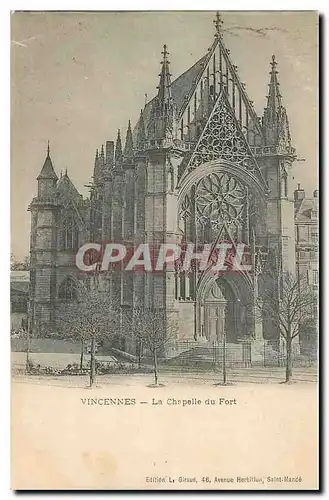 Cartes postales Vincennes La Chapelle du Fort