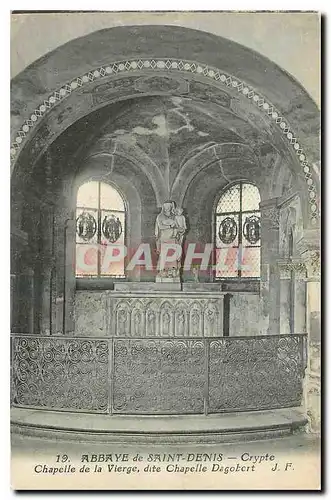 Cartes postales Abbaye de Saint Denis Crypte Chapelle de la Vierge dite Chapelle Dagobert