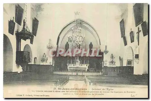 Cartes postales St Jean en Royans Interieur de l'Eglise