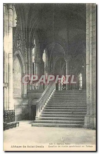 Cartes postales Abbaye de Saint Denis Escalier de droite conduisant au Tresor