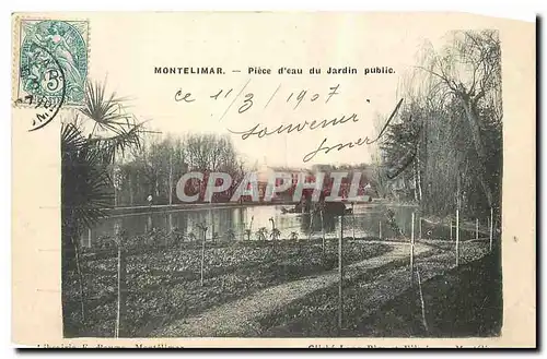 Cartes postales Montelimar Piece d'eau du Jardin public