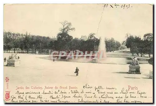 Cartes postales Jardin des Tuileries Autour du Grand Bassin