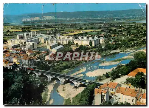 Cartes postales moderne Montelimar Drome Vue aerienne le Roubion et la Cite de Nocaze