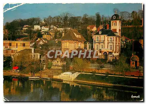 Cartes postales moderne La Marne Coucher de soleil au pont de Chevennevieres