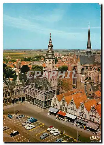 Cartes postales moderne Furnes Belfort et Coin de la Grand Place