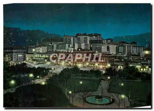 Cartes postales moderne Genova di Notte Place G Verdi Gare Brignole