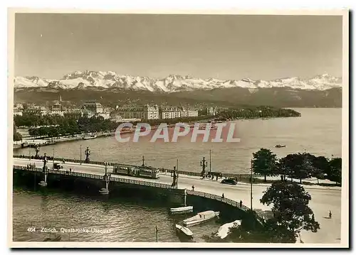 Cartes postales moderne Zurich Qualbrucke Utequai