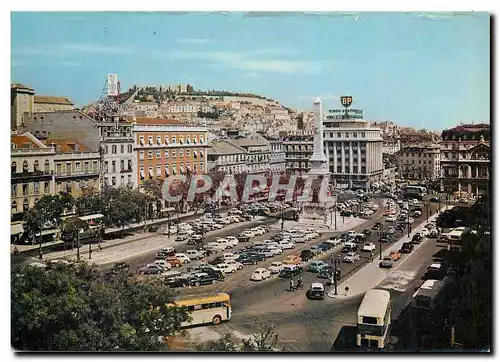 Cartes postales moderne Portugal Prace des Restauradores Lisboa