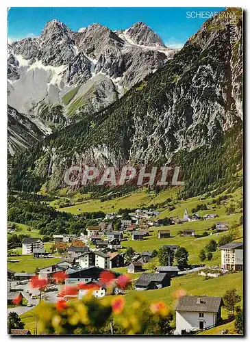 Cartes postales moderne Ferienort Brand gegen die Schesaplana Vorarlberg Osterreich