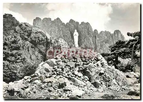 Cartes postales moderne La Corse Ile de Beaute Col de Bavella Statue de Notre Dame des Neiges