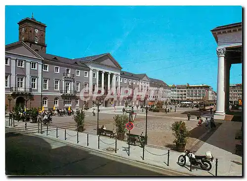 Cartes postales moderne Karlsruhe Markplatz mit Rathaus