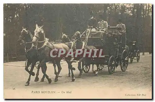 Cartes postales Paris Mondain Un Mail Chevaux