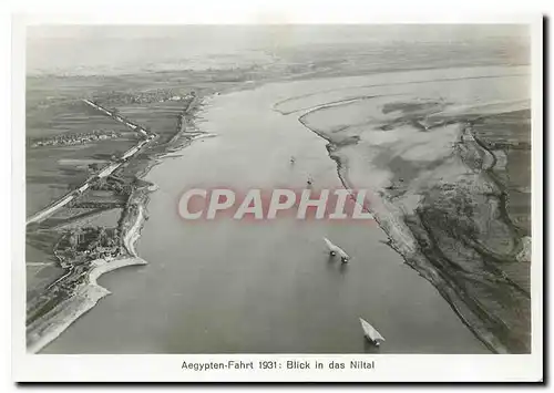 Cartes postales moderne Zeppelin Aviation Aegypten Fahrt Blick in das Niltal Egypte Egypt