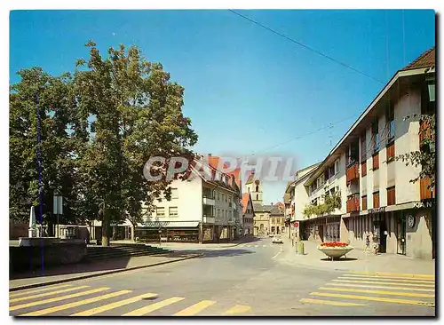 Cartes postales moderne Schmiedgasse mit Dorfkirche Riehen