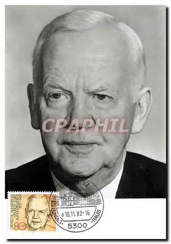 Cartes postales moderne Dr HC Heinrich Lubke Bundesprasident