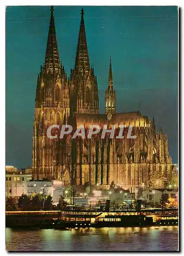 Cartes postales moderne Koln am Rhein Dom in Festbeleuchtung