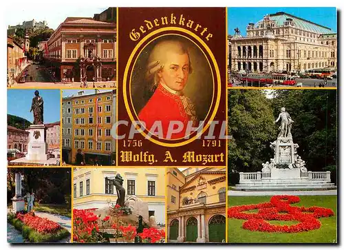 Cartes postales moderne Gedenkkarte Wolfg A Mozart