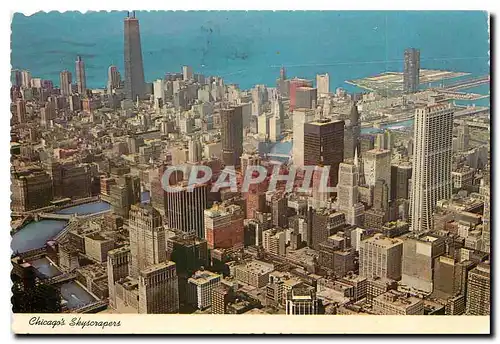 Cartes postales moderne Chicagos Skyscrapers Chicago Illinois Aerial view of Downtown Chicago