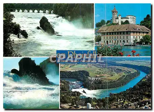 Cartes postales moderne Am Rheinfall Schweiz Orientierung uber den Rheinfall