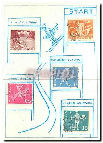 Cartes postales moderne Slalom Suisse Ski