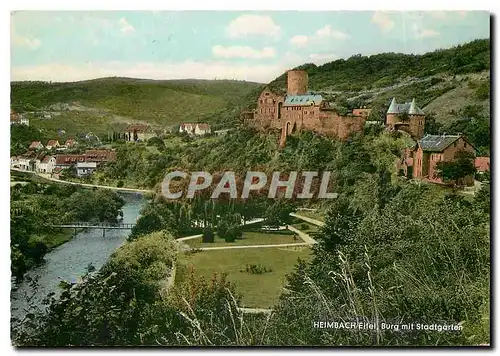 Cartes postales moderne Heimbach Eifel Burg mit Stadtgarten