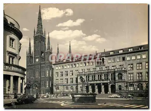 Cartes postales moderne Wiesbaden Marktkirche und Rathaus