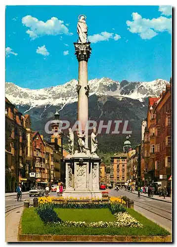 Cartes postales moderne Innsbruck Maria Theresien Strasse avec la Colonne Ste Anne