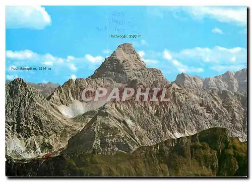 Cartes postales moderne Hochvogel 2593m mit Prinz Lultpoldhaus