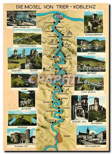 Cartes postales moderne Die Mosel von Trier - Koblenz