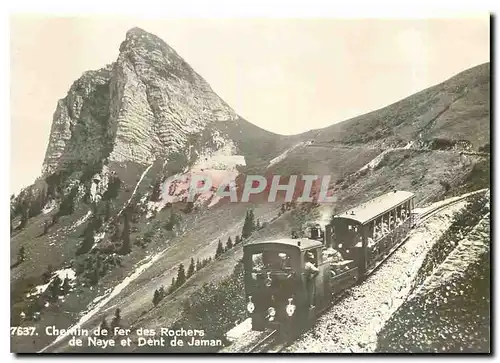 Cartes postales moderne Train pour les Rochers de Naye entre Cr�t-d'y-Bau et Jaman vaer 1925