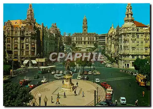 Cartes postales moderne Place de la Liberdade et Avenue des Aliades