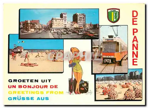 Cartes postales moderne Un bonjour de DE PANNE