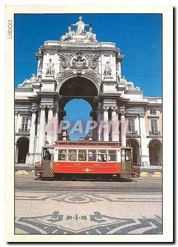 L'Arc de la rue Auguste(XIX S) et un detail du traditionnel pave portugais