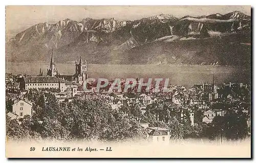 Cartes postales Lausanne et les Alpes