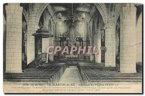 Cartes postales Ile de Re St Martin de Re Interieur de l'Eglise