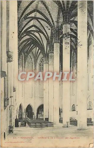 Cartes postales TOUOUSE�INTERIEUR DE L'EGLISE DES JACOBINS