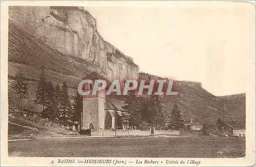 Cartes postales Baume les Messieurs Jura Les Rochers Entree du Village