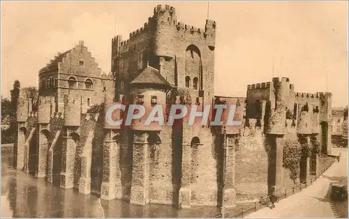 Cartes postales Gand Chateau des Comtes vu du Petit Gewad